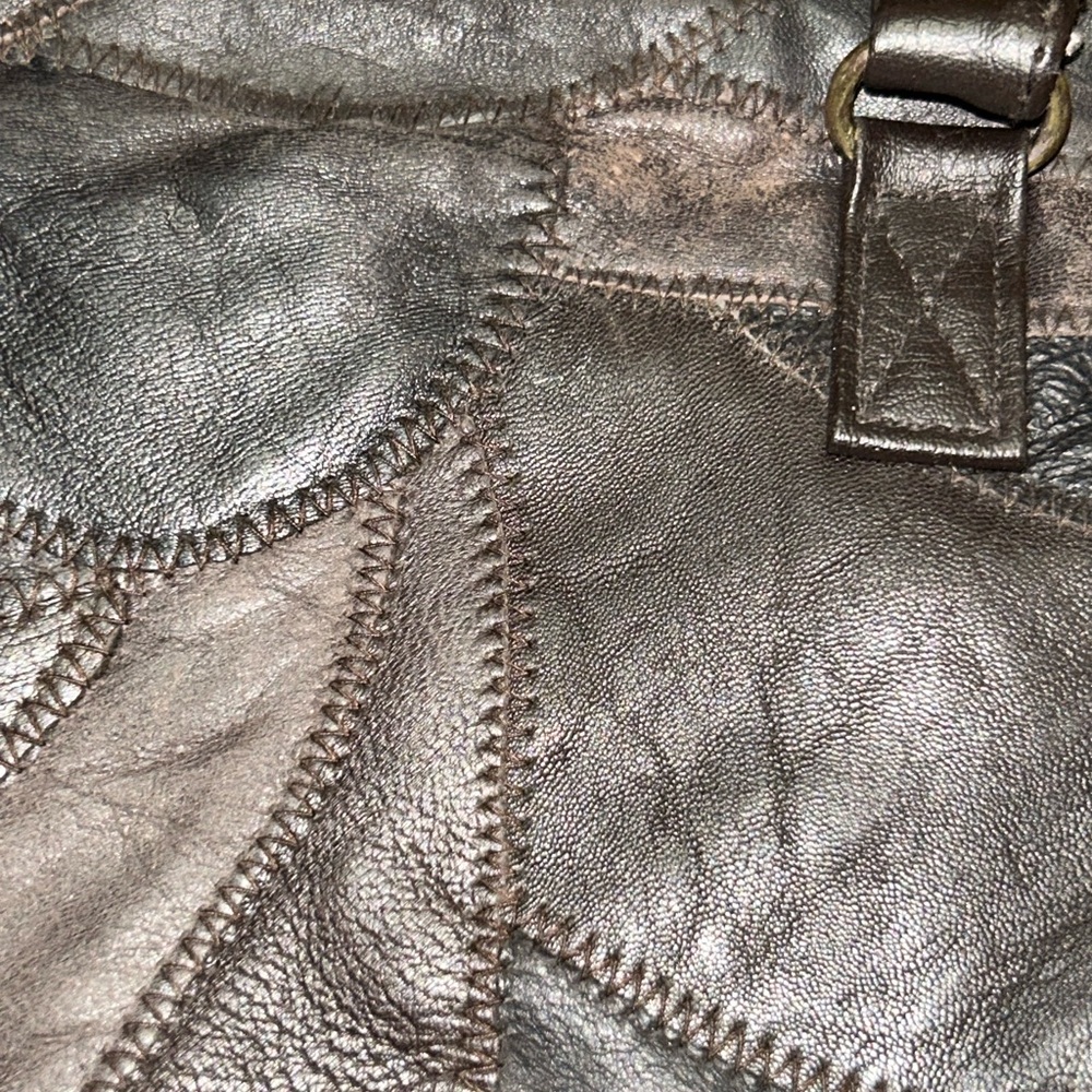 Leather Patchwork Crossbody - image 5